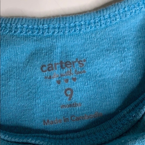 Carter’s 2 Neutral Tone Onesie Bodysuits Animal baby boy bundle 9 months - Picture 4 of 6